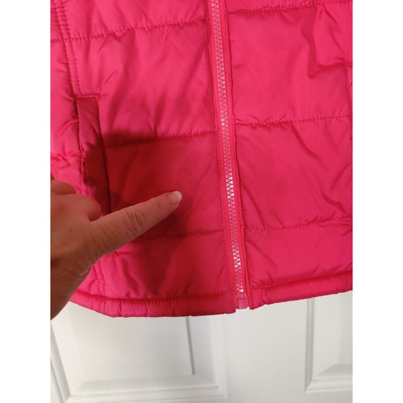 Girls Old Navy Pink With Deer Frost Free Puffer Vest size Large 10-12 Read - Picture 6 of 6